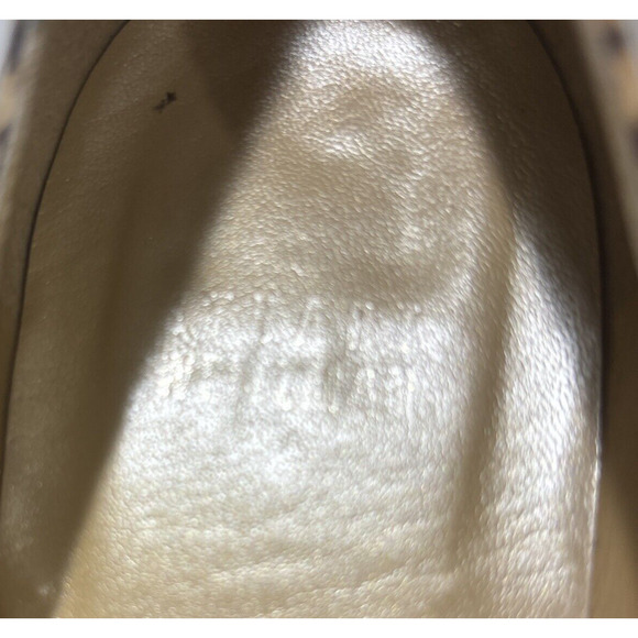 Stuart Weitzman High Heel Pumps Tan Brown Animal Print US 9M Classic Career Shoe - Picture 10 of 11